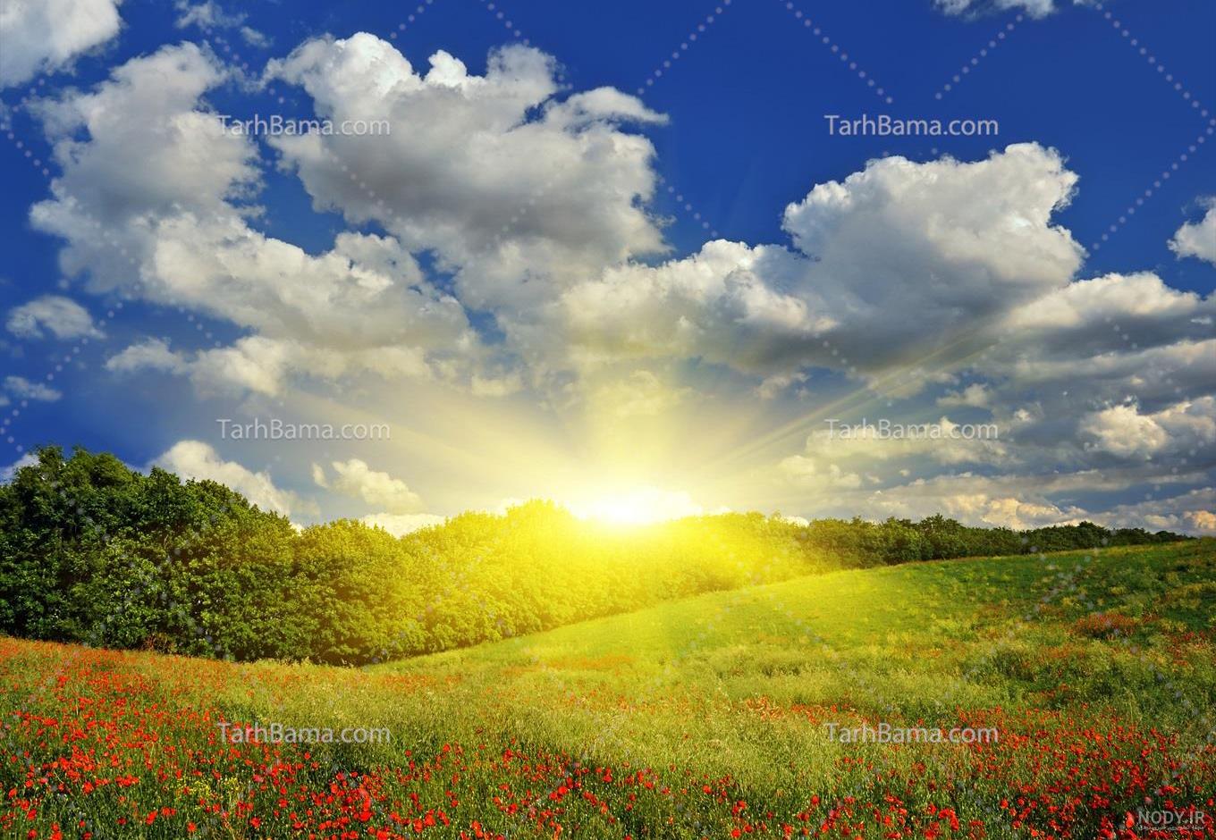 عکس منظره طلوع خورشید