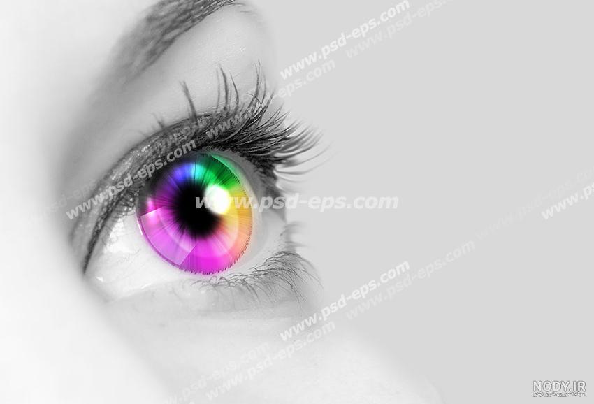 عکس از چشم رنگی زیبا