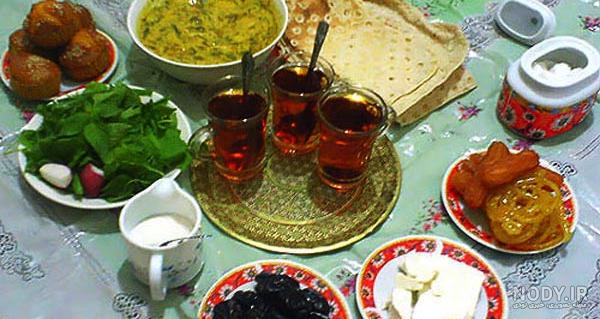 عکس سفره سحری رمضان عکس سفره سحری رمضان