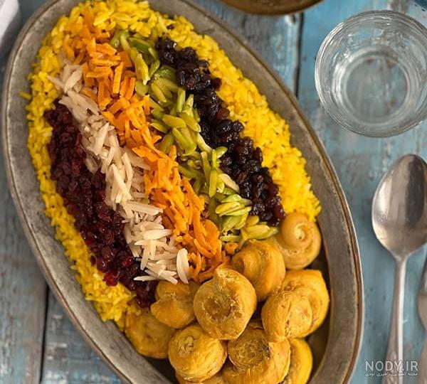 شیرین پلو با سینه مرغ - کیترینگ ارغوان