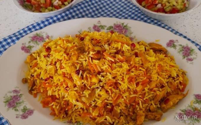 عکس شیرین پلو با مرغ