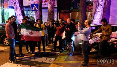 موج شادی مردم به خاطر صعود تیم ملی فوتبال ایران به جام جهانی