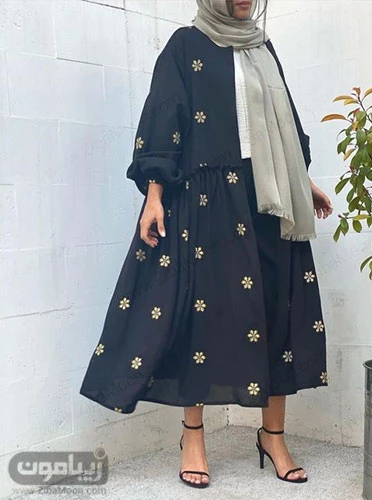 🖤 جدیدترین مدل های مانتو خامه دوزی مشکی مجلسی و اسپرت | جنتامگ