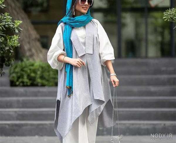 6 مدل مانتو کتی مشکی جدید + عکس - مجله پارچه نگار | فروشگاه پارچه نگار