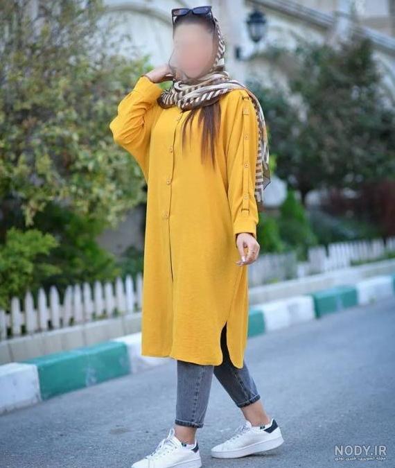 انواع مدل مانتو ابروبادی مشکی خنک و جدید [جلو بسته، دکمه دار و مجلسی] -  ستاره