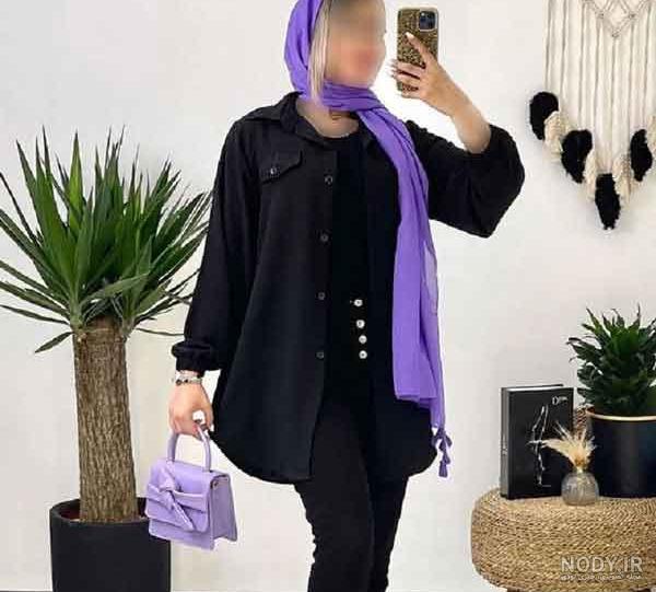 بهترین مدل مانتو مشکی و جلو بسته + بهترین مدل مانتو کتی