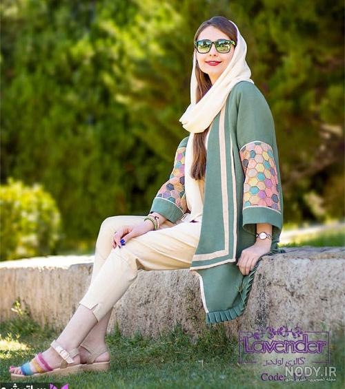 عکس مانتو سبز کم رنگ