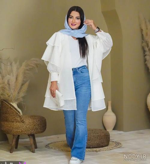 عکس مانتو سفید دخترانه