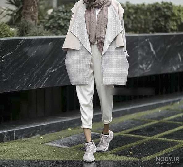 عکس مانتو سفید شیک دخترانه