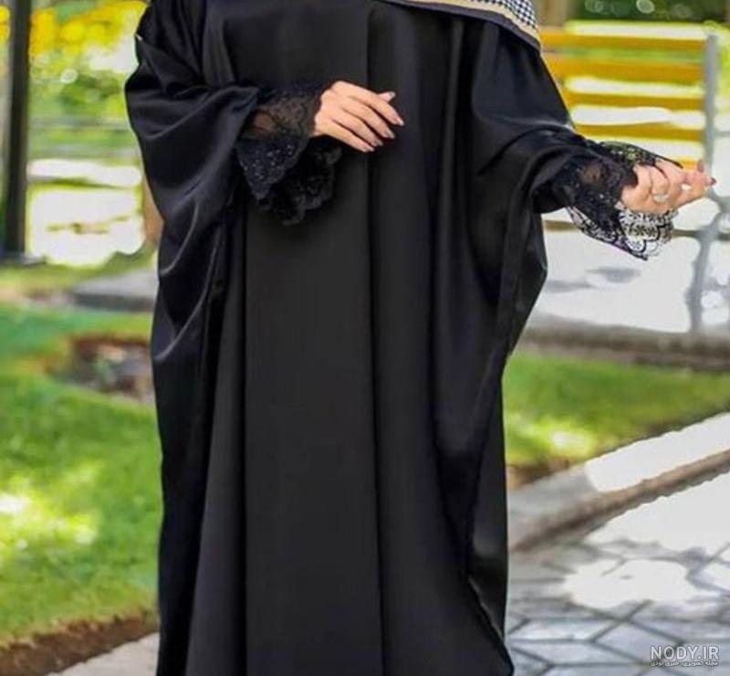 عکس مانتو عبایی مشکی