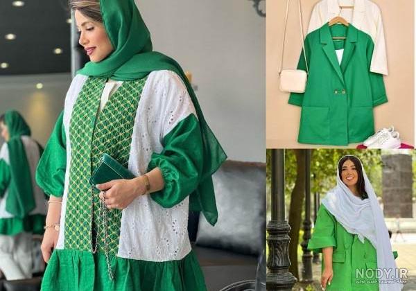 مانتو اسپرت سبز شیک مدل آی تای خرید مانتو اسپرت زنانه جدید