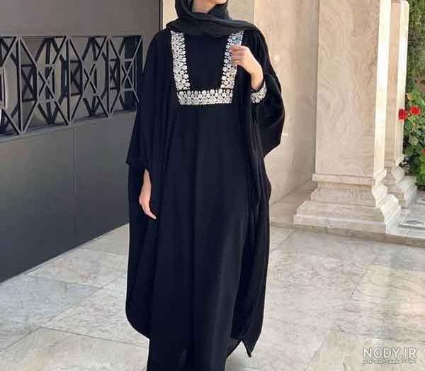 مانتو عبایی مدل فول نگین - فرشگاه حجاب کوثر