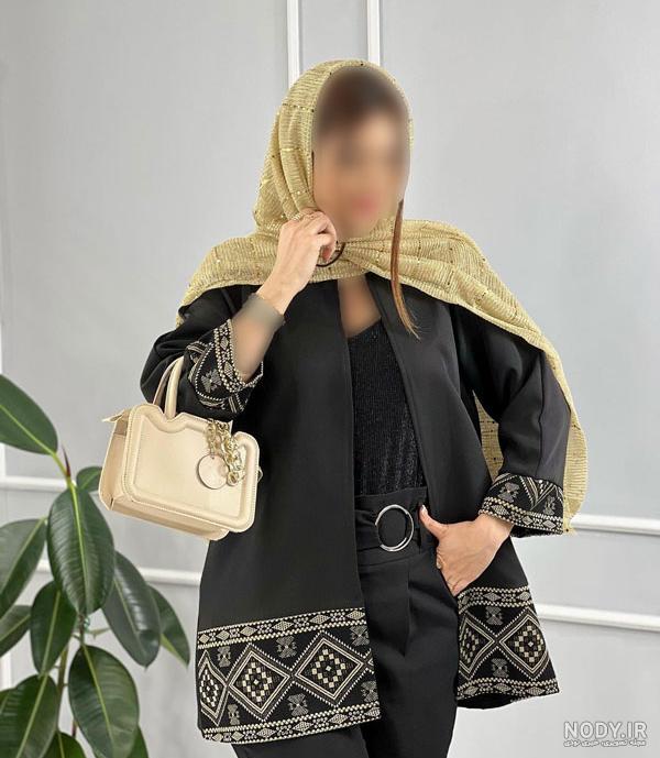 مانتو مشکی کوتاه مجلسی با خرجکار سنتی| Tanpoosh Solina | تنپوش سولینا مانتو مشکی کوتاه مجلسی با خرجکار سنتی| Tanpoosh Solina | تنپوش سولینا