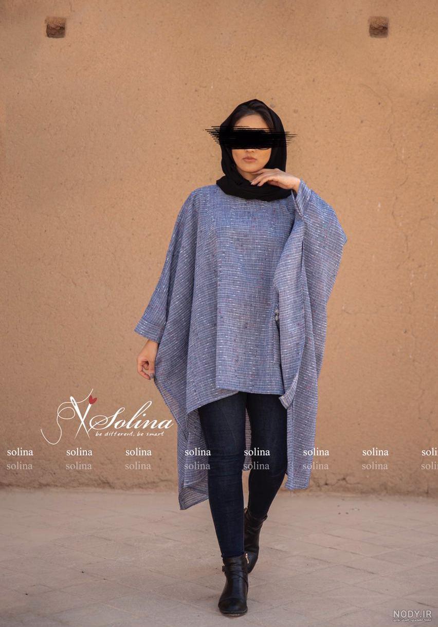 مانتو پانچ بلند دخترانه سی گل - پوشاک بانوان نهال