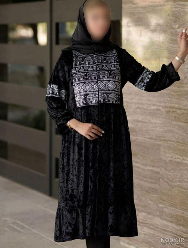 مدل جدید مانتو مخمل مجلسی
