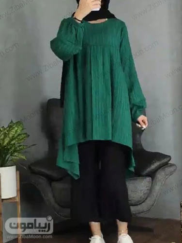 مدل مانتو ابروبادی جلو بسته بلند - عکس نودی