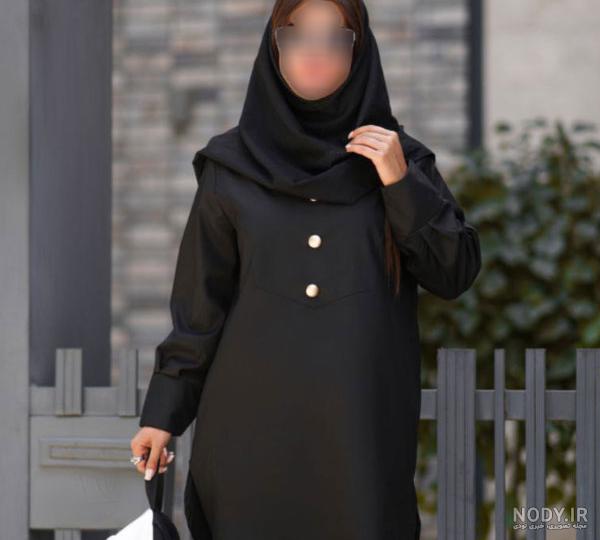 47+مدل مانتو سوییت مشکی بلند جلو بسته؛ جذابیتی که همه را مجذوب می‌کند -  زیباتن