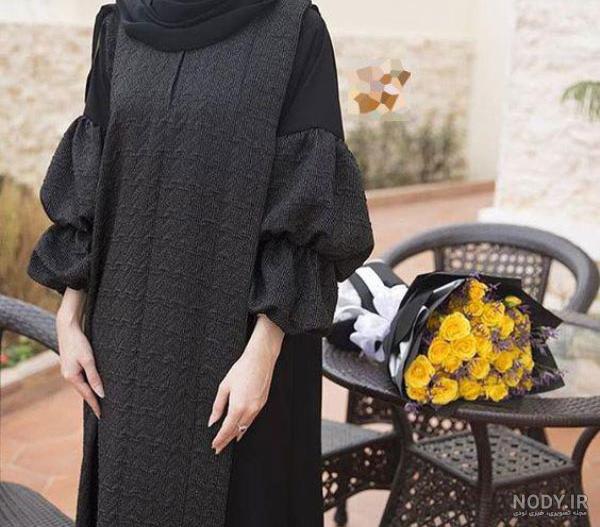 مدل مانتو مشکی برای محرم دخترانه جدید مدل مانتو مشکی برای محرم دخترانه جدید