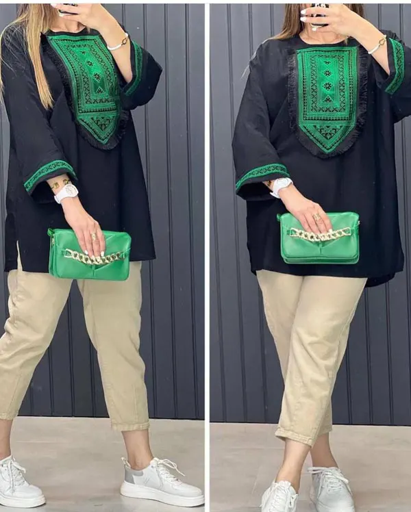 مدل مانتو مشکی جدید ساده کوتاه دخترانه