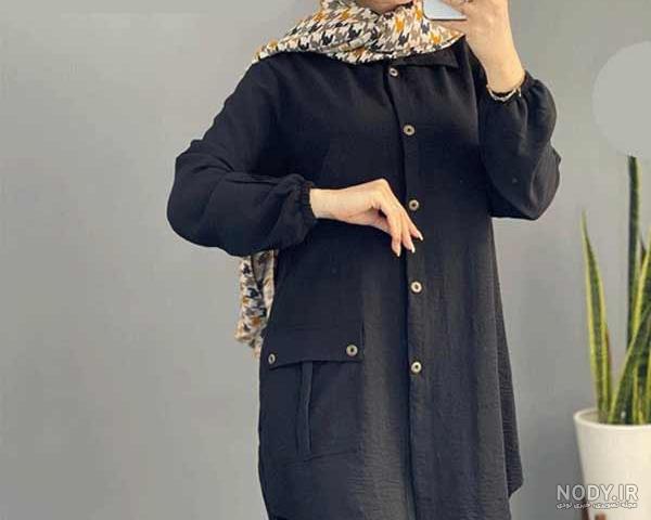 مدل مانتو مشکی ساده برای محرم + مانتو محرمی زنانه