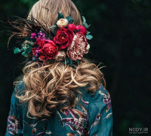 پس زمینه دخترانه هنری بک گراند فانتزی صورتی گل رز دختر wa - عکس ویسگون