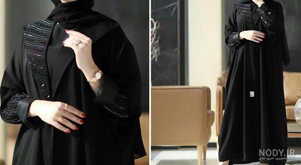 ۴۱ مدل مانتو مشکی جدید ۱۴۰۲ در طرح های ساده و مجلسی شیک - ماگرتا