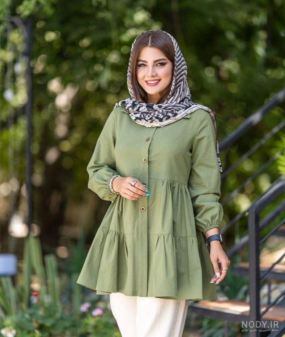 50 مدل مانتو تابستانی با پارچه نخی جلو بسته 2024 + تزیین با نوار آینه ای ترند شده! - گلی خانوم 50 مدل مانتو تابستانی با پارچه نخی جلو بسته 2024 + تزیین با نوار آینه ای ترند شده! - گلی خانوم