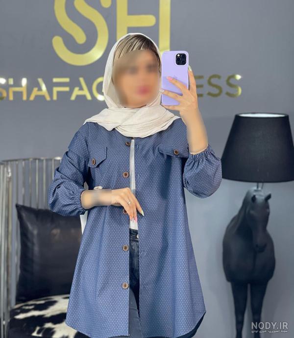 خرید آنلاین مانتو لی جلو باز کد 202 باکیفیت دوخت بالا و قیمت مناسب در مد شیک