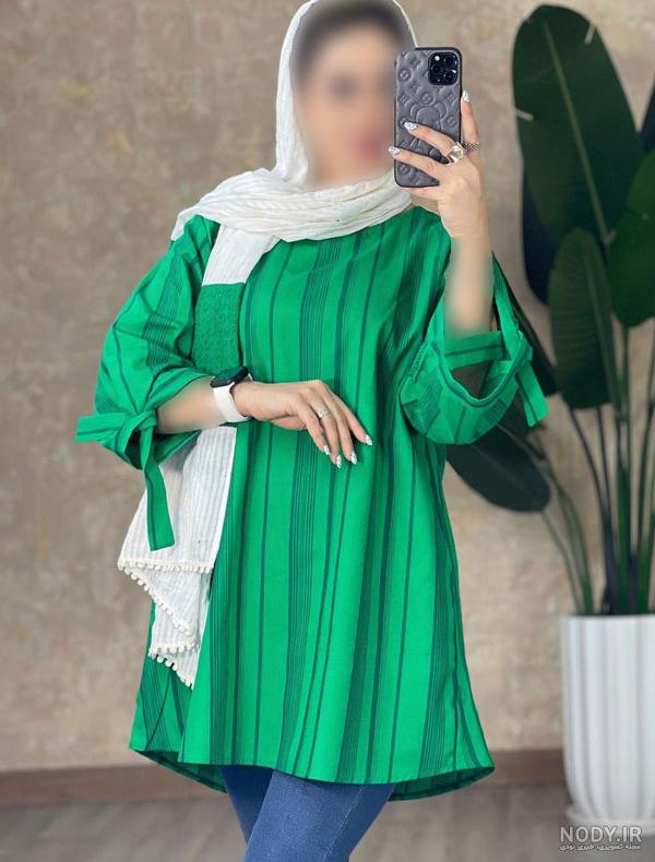 مانتو راه راه زنانه فوق العاده شیک؛ انتخاب عالی برای روز های گرم تابستانی مانتو راه راه زنانه فوق العاده شیک؛ انتخاب عالی برای روز های گرم تابستانی