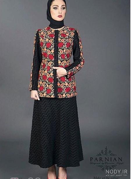 مدل های لاکچری مانتو مشکی زنانه