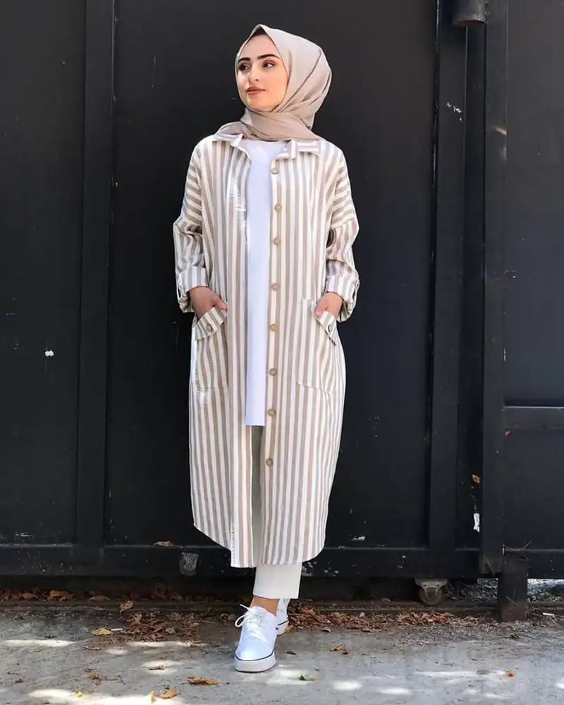 مدل مانتو راه راهی شیک 2019 مدل مانتو راه راهی شیک 2019
