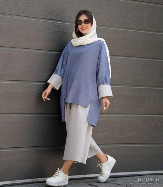 24 مدل شلوار گشاد با مانتو کوتاه و بلند جلو باز و بسته 24 مدل شلوار گشاد با مانتو کوتاه و بلند جلو باز و بسته