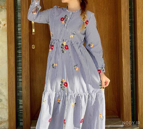تنپوش الیاف طبیعی جلو بسته مدل نما پارچه راه راه کد 2124 - پولک گالری تنپوش الیاف طبیعی جلو بسته مدل نما پارچه راه راه کد 2124 - پولک گالری