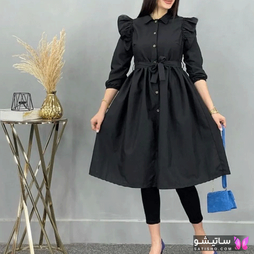 جدیدترین مدل مانتو مجلسی بلند مشکی کرپ زنانه ؛ برای خانم های باوقار و  سرسنگین - حاشیه نیوز