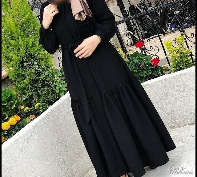 عکس مانتو مشکی شیک دخترانه