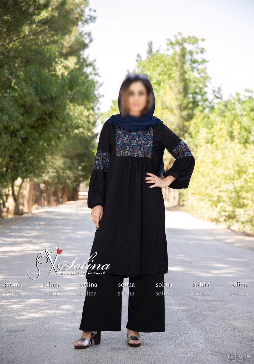 مانتو بلند جلو بسته آستین پاگن کد 3204 – فروشگاه اینترنتی ونوس مد