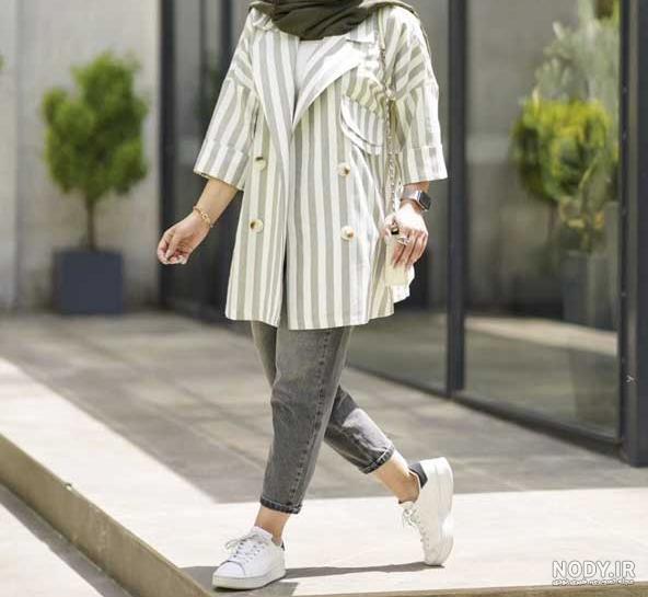 مانتو لنین جلو طرح دار سایزبزرگ3822 فروشگاه لباس سایز بزرگ زنانه آفتاب