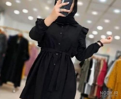 مانتو مشکی اسپرت