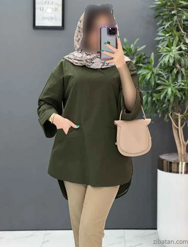 مدل مانتو ابروبادی آستین کیمونو - عکس نودی