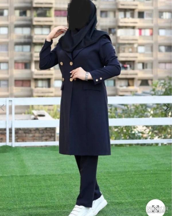 مدل مانتو اداری شیک با یقه جدید