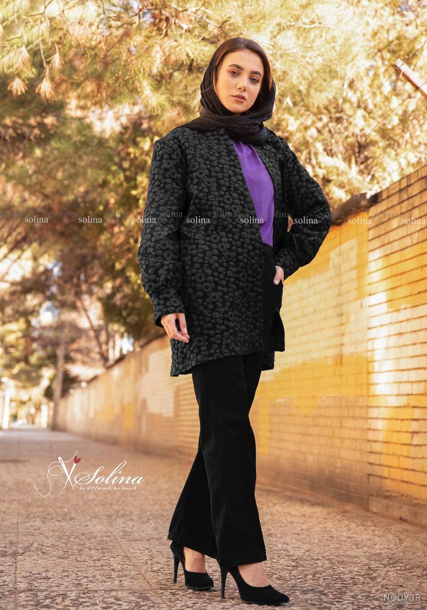 مدل مانتو اسپرت ژاکارد - عکس نودی