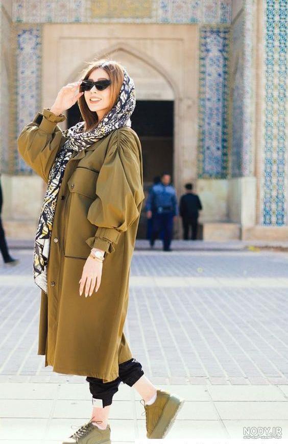 مدل مانتو بلند جلو باز جدید