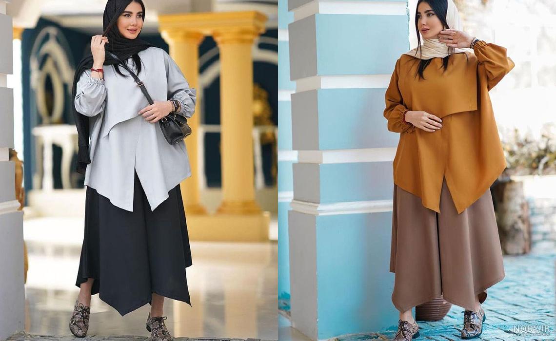 مدل مانتو تابستانی جلو بسته بلند دخترانه