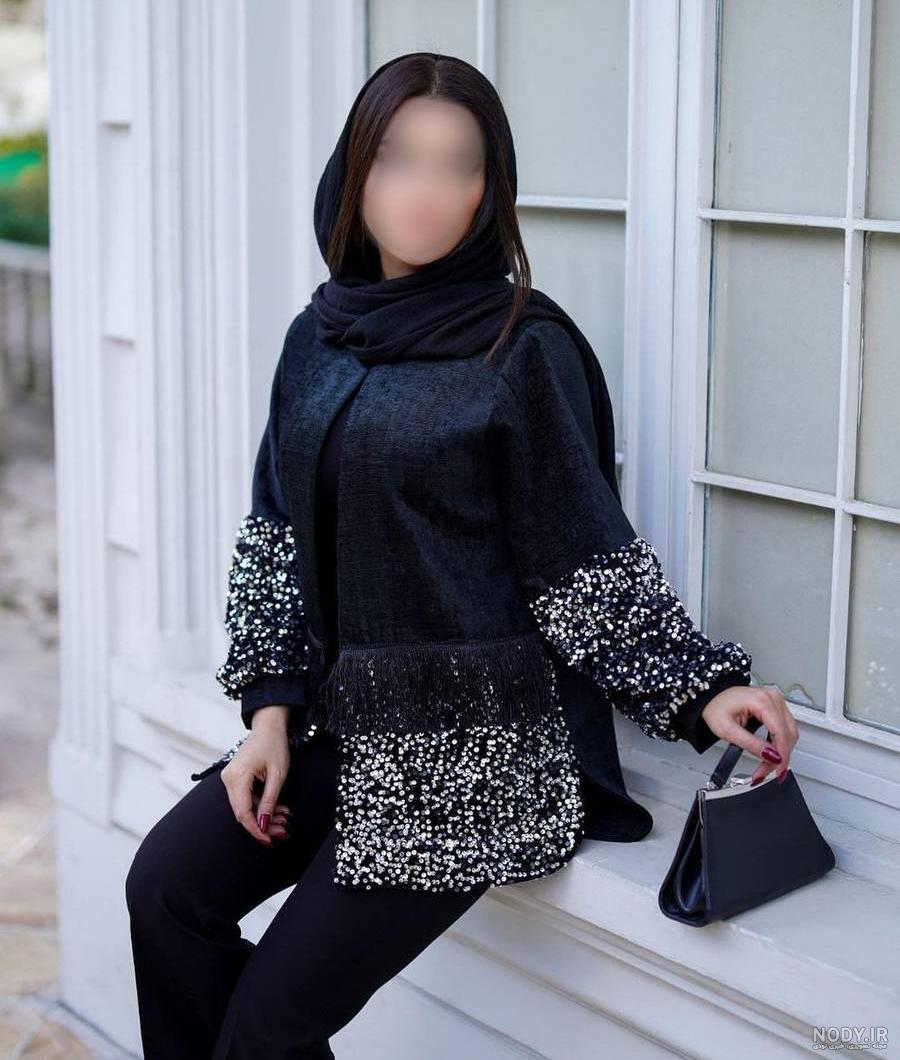 مدل مانتو جدید مشکی و دخترانه + مدل مانتو مشکی ترکیبی