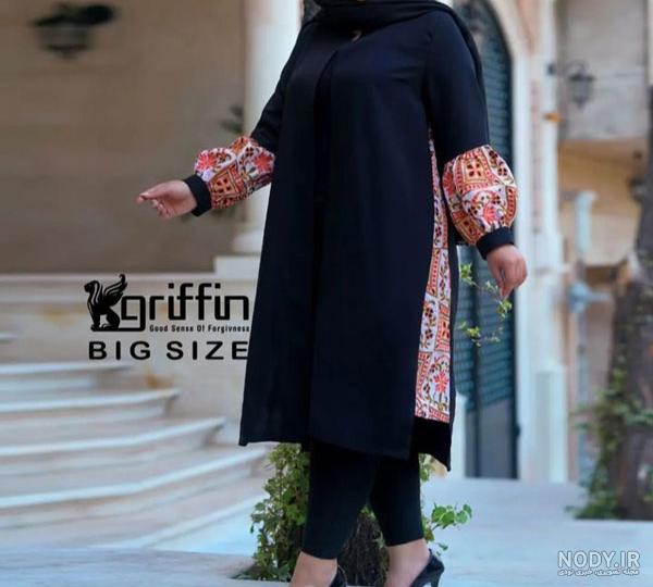 مدل مانتو شیک بلند برای افراد چاق
