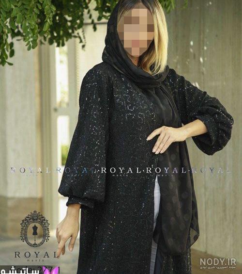 مدل مانتو شیک مشکی بلند خانومی مدل مانتو شیک مشکی بلند خانومی