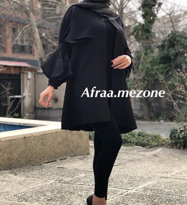 مدل مانتو مشکی ساده کوتاه دخترانه مدل مانتو مشکی ساده کوتاه دخترانه