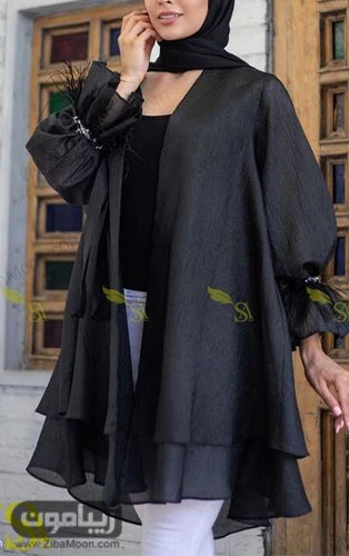 مدل مانتو مشکی محرم ۹۹+ جدیدترین مدلهای مانتو مشکی مجلسی زنانه - ژولی پولی