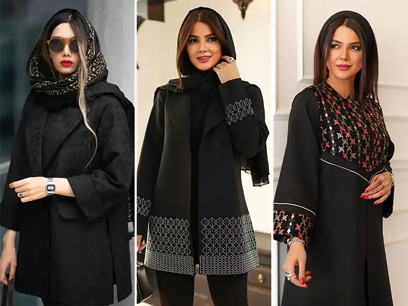 مدل مانتو مشکی محرمی فوق العاده شیک، مجلسی و پوشیده