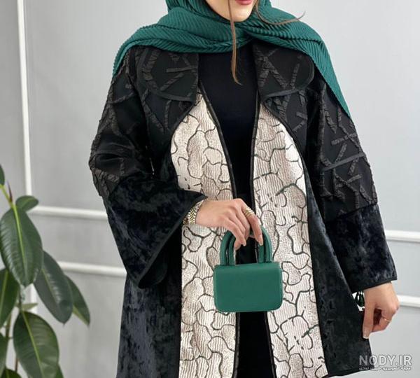 مدل مانتو ژاکارد مزونی + مدل طرح دار مجلسی